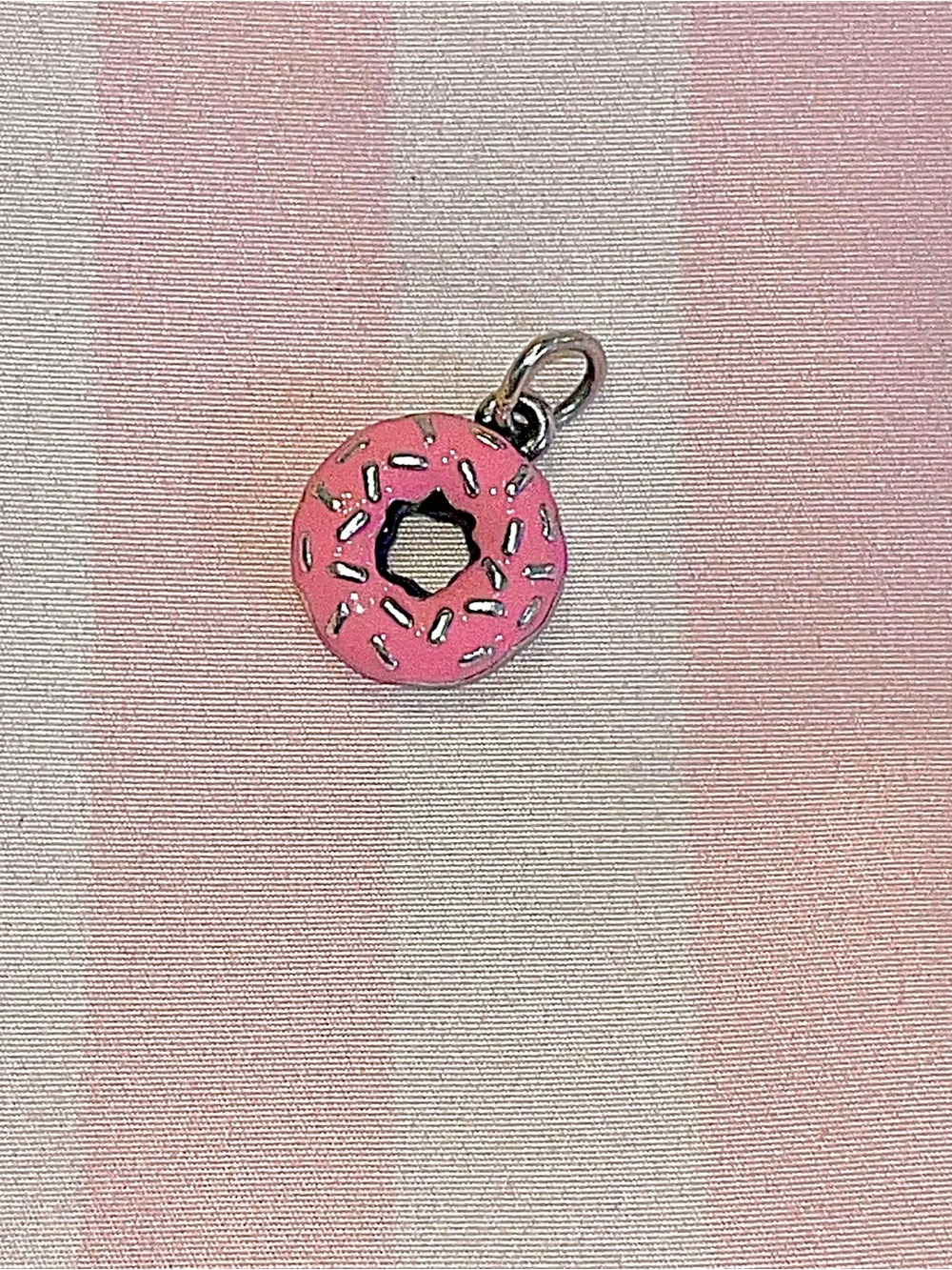 James Avery Pink Enamel Donut Charm Sterling Silver